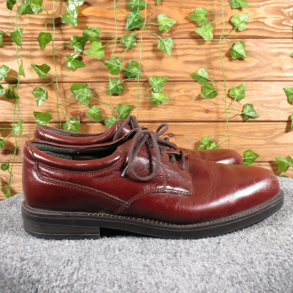 Nunn Bush‎ Men's 10.5 Brown Leather Oxford Dress Shoes Classic Lace-Up Comfort